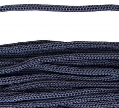 Шнур с наконечниками "крючок-прозрачный" для пакетов, Тёмно- Синий, № 34, 6 мм, 100 шт